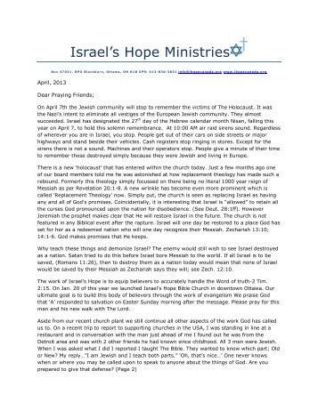 Israel's Hope Ministries - The Metropolitan Bible Church