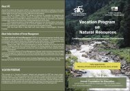 Indian Institute of Forest Management - Aravali Foundation for ...