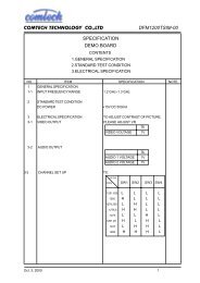 comtech technology co.,ltd dfm1200tsim-00 specification demo board