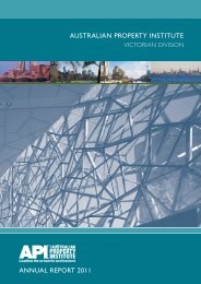 australian property institute annual report 2011 - API Victoria - The ...