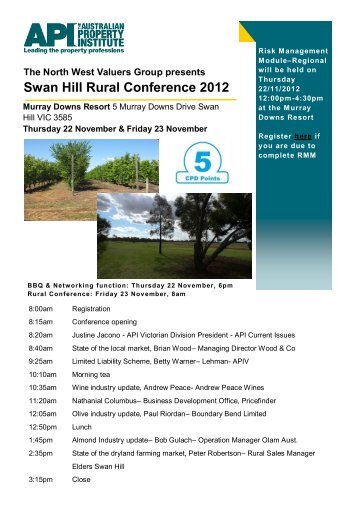 Swan Hill Rural Conference 2012