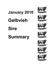 Gelbvieh Sire Summary - American Gelbvieh Association