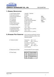 COMTECH TECHNOLOGY CO., LTD. FM1200RTIM - F5AD