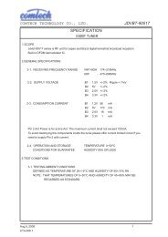 COMTECH TECHNOLOGY CO., LTD. JDVBT-90517 SPECIFICATION