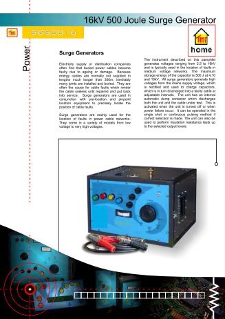 SG50016 Surge Generator- - Test and Measurement Instruments CC
