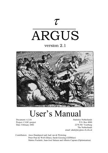 τ-ARGUS 2.1 manual - Cbs
