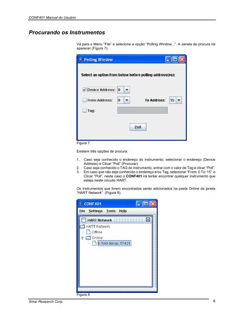 CONF401 CONFIGURADOR HARTÂ® Manual do ... - smarresearch