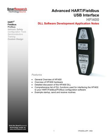 HFI400 Software Development Application Notes - smarresearch