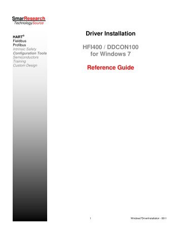 Windows 7 Driver Installation Instr. - smarresearch