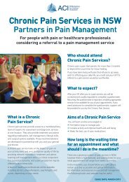 Chronic Pain Services in NSW - Australian Pain Society