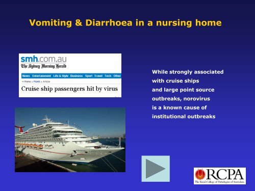 Vomiting & Diarrhoea in a nursing home - Rcpa.tv