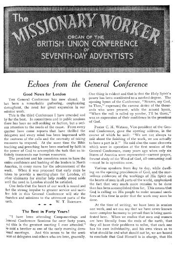 Echoes from the General Conference