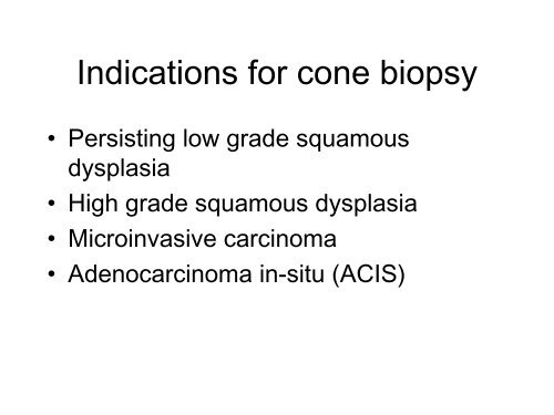 Cone biopsy of cervix - Rcpa.tv