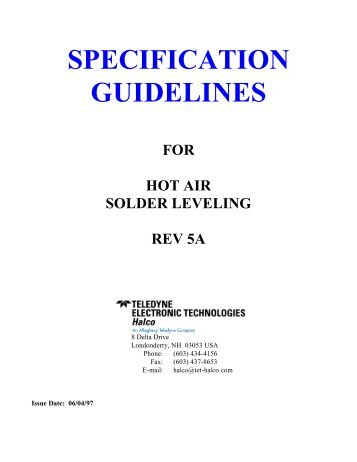 Hot Air Solder Leveling