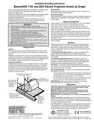 Baronet/HW 110V and 220V Electric Projection Screen by Draper