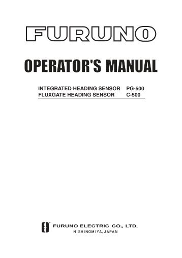 INTEGRATED HEADING SENSOR PG-500 FLUXGATE ... - Furuno