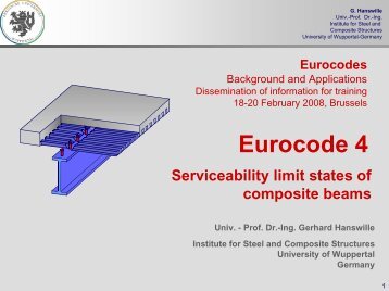 Serviceability limit state - Eurocodes