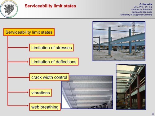 Serviceability limit state - Eurocodes