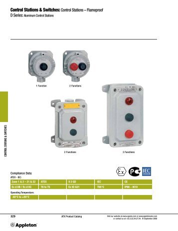 Control Stations & Switches: Control Stations â Flameproof