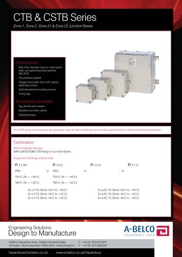 CTB & CSTB Series - A-Belco