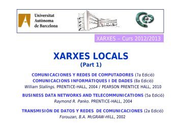 XARXES LOCALS - Departament d'Enginyeria de la InformaciÃ³ i les ...