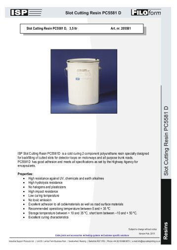 Slot Cutting Resin PC5581D - E-Tech Components