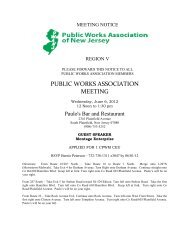 PUBLIC WORKS ASSOCIATION MEETING - PWANJ