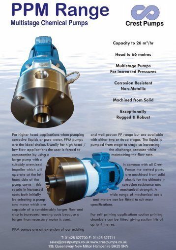 PPM Range Datasheet - Process Pumps