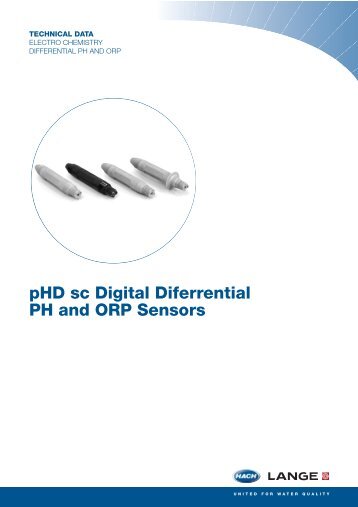 pHD sc Digital Diferrential PH and ORP Sensors - Hyxo