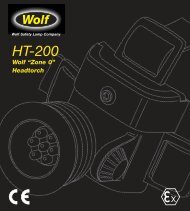 11658 Wolf Headtorch HT-200 4pg NEW - Safety Lamp of Houston Inc.
