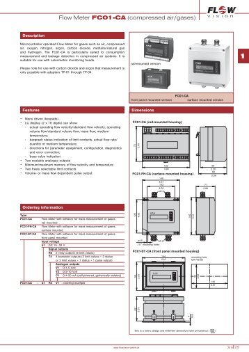 Flow Meter FC01-CA (compressed air/gases ... - Hyxo