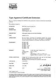 Lloyds Certificate - Safety Lamp of Houston Inc.