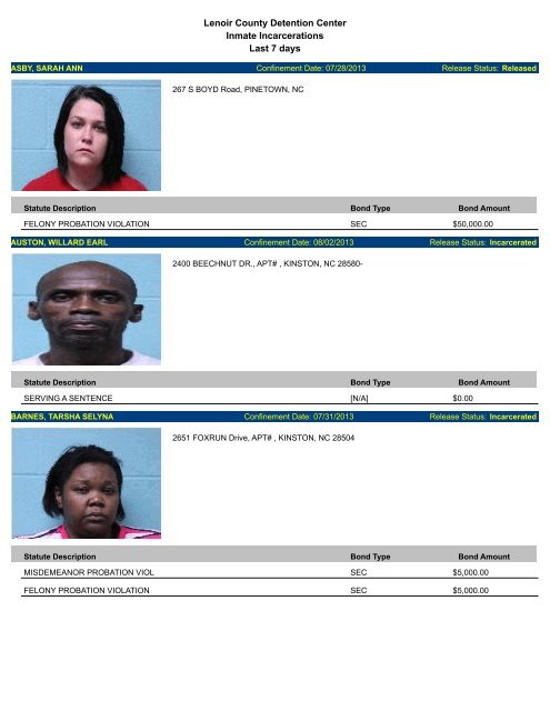 lenoir-county-detention-center-inmate-incarcerations-last-7-days