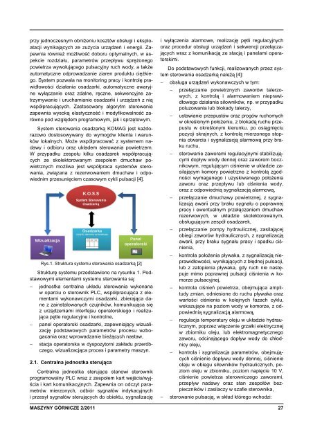 maszyny gÃ³rnicze 2/2011 - Instytut Techniki GÃ³rniczej KOMAG