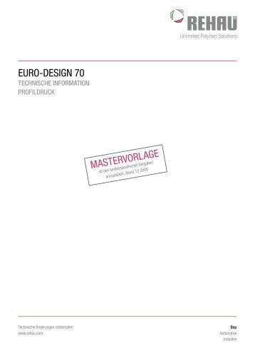 MASTERVORLAGE EURO-DESIGN 70 - atex