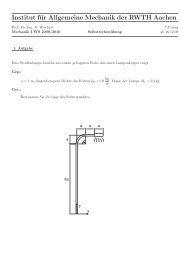 Institut für Allgemeine Mechanik der RWTH Aachen