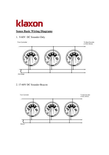 Sonos Basic Wiring Diagrams - Klaxon Signals Ltd.