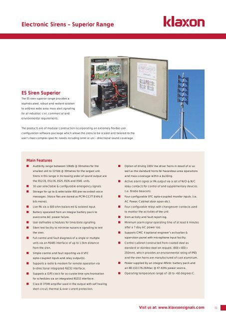 Electronic Sirens A Superior Range Klaxon Signals Ltd - klaxon signals gp10 roblox