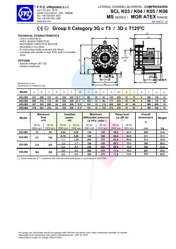 Group II Category 3G c T3 / 3D c T125ÂºC SCL K03 / K04 / K05 / K06 ...