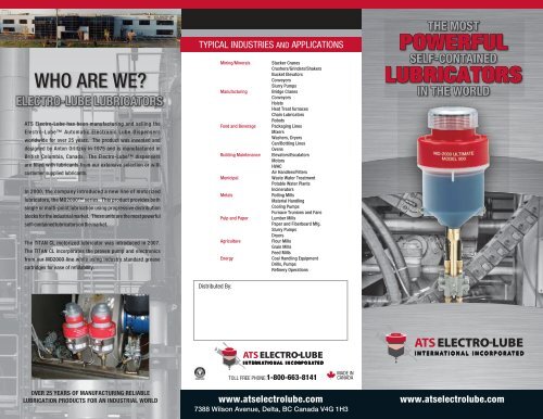 82947 ATS brochure front - ATS Electro-Lube