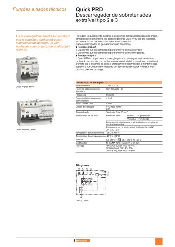 Quick PRD Descarregador de sobretensÃµes ... - Schneider Electric