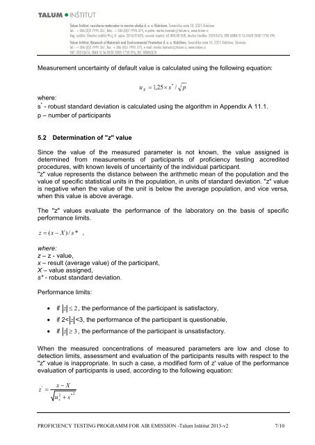 Proficiency Testing Programme for Air Emission