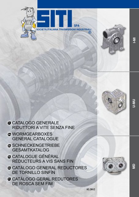 CAtALOGO GENERALE RIDUttORI A VItE SENZA FINE ... - Siti SpA