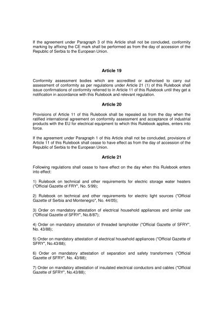 Rulebook on Electrical Equipment Designed for Use within Certain ...