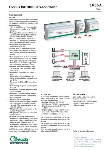 Clorius ISC2000 CTS-controller, 5.0.05 DK - Clorius Controls