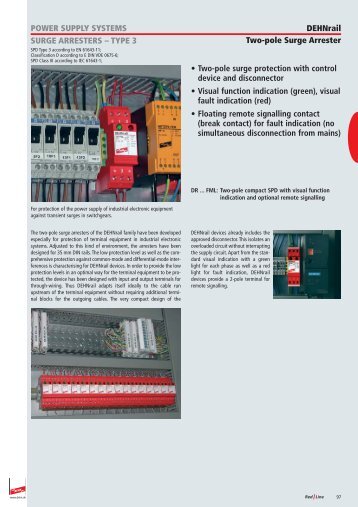 POWER SUPPLY SYSTEMS SURGE ARRESTERS ... - Surgetek