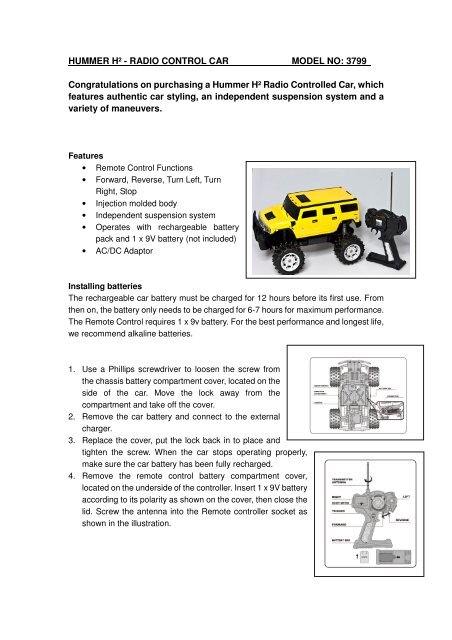 Hummer H2 Radio Control Car.pdf - ZEON Ltd