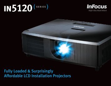 Datasheet for the InFocus IN5122 and IN5124 Projectors