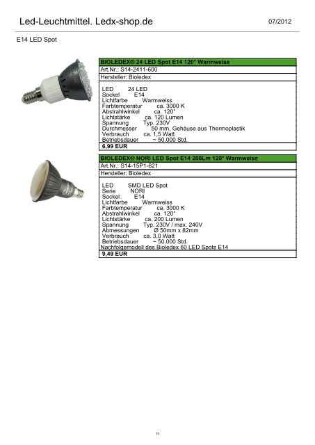 Led-Leuchtmittel. Ledx-shop.de