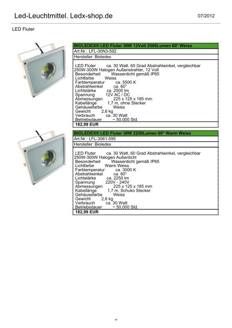 Led-Leuchtmittel. Ledx-shop.de